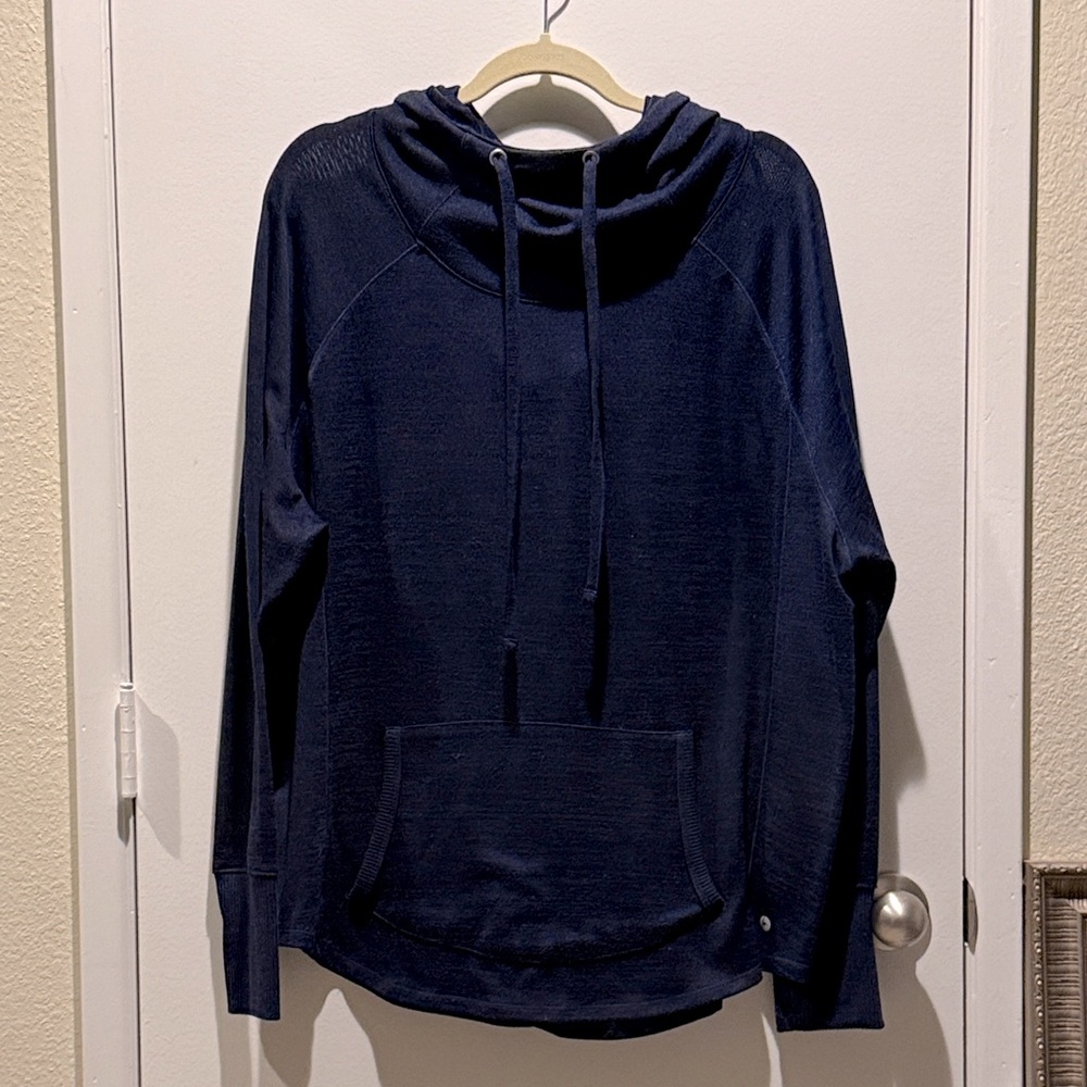 90 Degree By Reflex Navy Cowl Neck Sweater